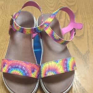 MIA Kids Tie-Dye Sandals with Pink Strap